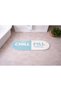 Sdt Blue and White Tablet Form “Chill Pill” Woven Base Decorative Carpet Sdt694 - 3
