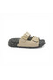 Mosaic Sole Black Double Buckle Women's Slippers - Anatomical and Comfortable Summer Slippers - 4