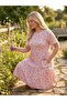 Women's Plus Size Skirt with Ruffle Pockets Lycra Combed Cotton Viscose Dress - 3