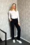 Women's High Waist Lace-Up Sweatpants with Side Piping and 2 Straps 3036 - 8