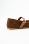 Yenix Women's Strappy Elastic Genuine Leather Ballerinas Tan Suede - 5