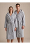 Cotton Hooded Soft Textured Absorbent Unisex Bathrobe