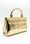Gisella Gold Patent Leather Patterned Women's Evening Dress Bag - 3