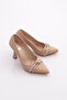 1310 Women's Pointed Toe Crystal Stone Evening Dress Shoes - 2