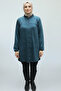 Women's Shirt with Stylish Collar, Elastic Sleeves and Buttons - 3