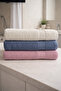 Durul Mine Cotton 3-Piece Bath Body Towel Set, Daily Bath Towel Set (90X150Cm)