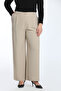 Front Button and Pleated Detail Palazzo Plus Size Women's Trousers - 4