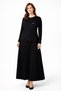 Women's Middle-Aged and Above Large Size Simple Stone Embroidered Mother Pleated Skirt Blouse Set 25535