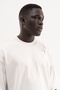 Men's Label Detailed Printed Interlock Oversize T-Shirt Space Gray - 5