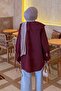 Baby Collar Lace Detailed Shirt Burgundy - 4
