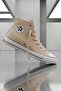 Unisex White-Black-Beige-Navy Blue- Canvas High-Top High-Top Canvas Sneaker Shoes - 4