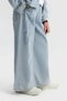 Cotton Stone Blue Girls' Wide Leg Pants - 2