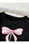 Girls' Bow-Detached Skirt and Printed T-Shirt Set - 2