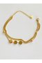 Steel Bracelet 2-Piece Gold Color Round Shape Bracelet - 4