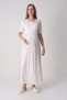 Women's Guipure Lace Maternity Nightgown and Robe Set - Cotton Jacquard Maternity Hospital Discharge Set - 6