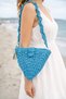 Azure Knit – Bohemian Handmade Knitted Women's Shoulder Bag - 6