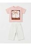 Unisex Baby Cotton Powder Pool Side Printed T-Shirt Muslin Capri Set - 2