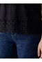 Crew Neck Lace Detailed Blouse - 3