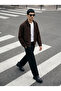 Old Money Bomber Textured Oversize Jacket