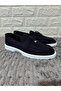Summer Navy Blue Nubuck Tasseled Loafer Shoes - 7