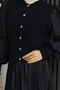 Knitwear Detailed Buttoned Balloon Sleeve Blouse - 3