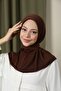 Tessetür Women's Snap-On Hijap Bonnet Ready-made Hijab Shawl Acıkahve