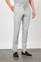 Stone Color Side Pocket Slim Fit Jogger Trousers 1003260166 - 2
