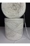 White Italian Mercerized Viscose, Silver Glitter (5 Layers of Winding) (Summer, Seasonal) Knitting Yarn 200Gr - 3