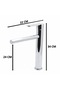 Matte Chrome Bowl Sink Faucet Slim Round Design Stain Resistant High Model Sink Fixture - 4