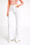 Sasha White High Waist Lycra Flare Spanish Leg Jean Pants