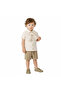 Baby Boy Beige Shirt Brown Shorts Set Stylish Summer Outfit