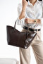 Brown Leather Accessory Women's Shoulder Bag, Spacious and Convenient - 2