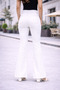 Milano Women's White High Waist Lycra Spanish Flare Jeans - 2