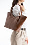 Women's Handbag with Tan Leather Accessories, Spacious and Convenient - 3