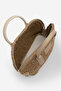 Women's Hand Knitted Double Zipper Closure Hand and Shoulder Bag Soper Beige Straw - 6