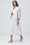 White Pleated Midi Length Women's Skirt Sh374 - 5