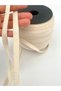 1 Top Width 1 cm Ecru Natural Raw Color Cotton Herringbone Piping Sewing Concealer Strip Cord - 4