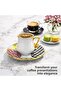 Real Gold Gilded Luxury Turkish Coffee Cup 1 Person Cup and Saucer Set Special Design - 2