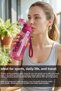 Water Bottle with Carrying Handle - 700 ml Lockable Lid Water Bottle School Sports Travel Daily Life Water Bottle Pink - 4