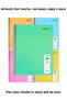 Text Pastel Notebook A4 100 Sheets Lined 5 Pcs