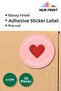 Adhesive Sticker, Round Label Diameter 4 Cm, Glossy Finish "Thank You" for Your Order, 70 Pieces