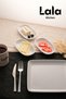 Gözde Kayık Plate Set of 6 - Melamine Side Dish, Appetizer, Breakfast Presentation Plate (15X9 cm) - 5