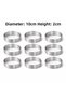 Round Stainless Steel Tart Mold 8 Pieces - 2