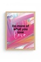 Natural Wood Framed Retro Painting - Vibrant Abstract Text |   Huhu2495 - Single Table Natural Wood Frame - 2