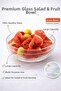 Medium Size Glass Salad Bowl - Nordic Style Bowl - Transparent Fruit Bowl 22 cm - 2
