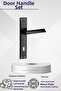 Door Handle Pyramid Black Mirrored Room