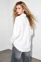 White Oversized Comfort Fit Pocketed Shirt Tdrss26Go00037 - 4