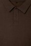 Brown Regular/Normal Cut Textured Polo Neck T-Shirt Tmnss26Po00005 - 5