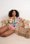 Multi-Colored Tropical Patterned Surfer Zippered Long Sleeve Swimsuit Tbbss26Am00013 - 3