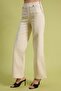 Ekru Düğme Detaylı Orta Esnek Yüksek Bel Wide Leg Jeans TWOSS26JE00166 - 3